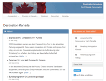 Tablet Screenshot of destinationkanada.ca